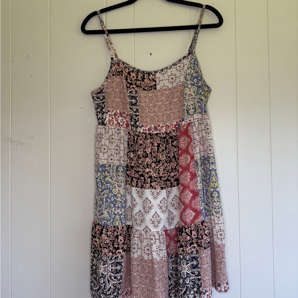 Alter’d State Patchwork Spaghetti Strap Dress - image 1